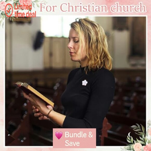 Faith Lapel Pin with Blessing Card, Zinc Alloy Enamel Brooch for Women - Picture 7 of 8